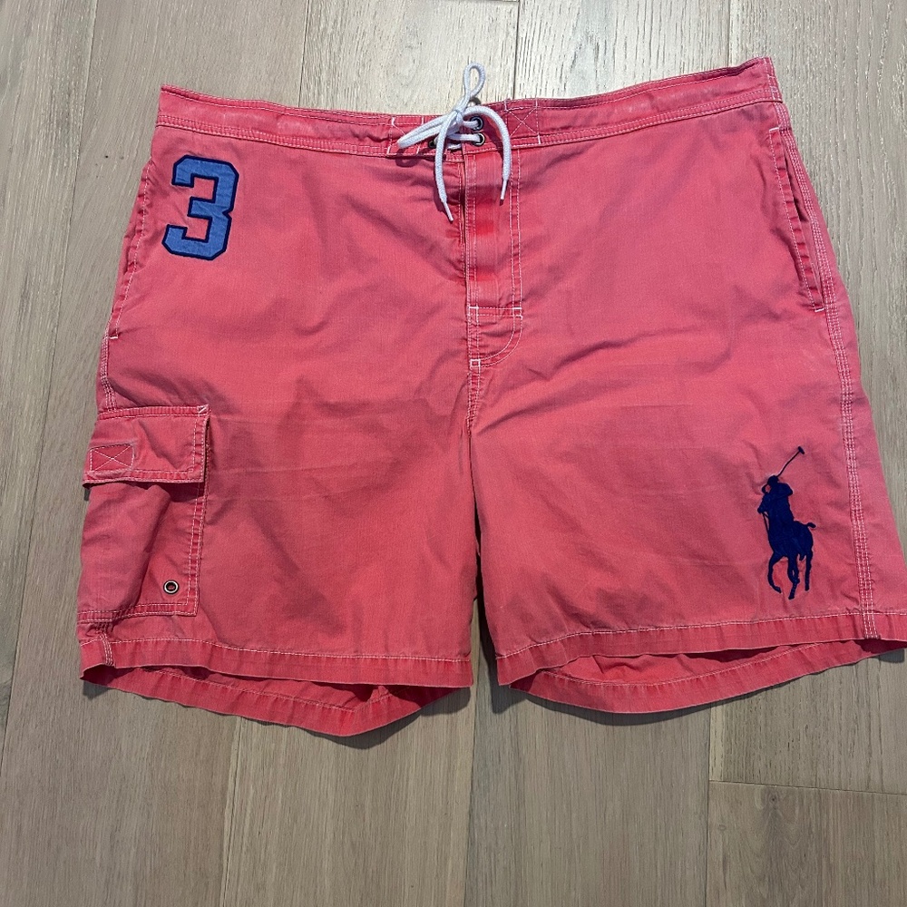 Polo Ralph Lauren Salmon Swim Trunks Size XL Preppy ~ Summer ~ Beach!